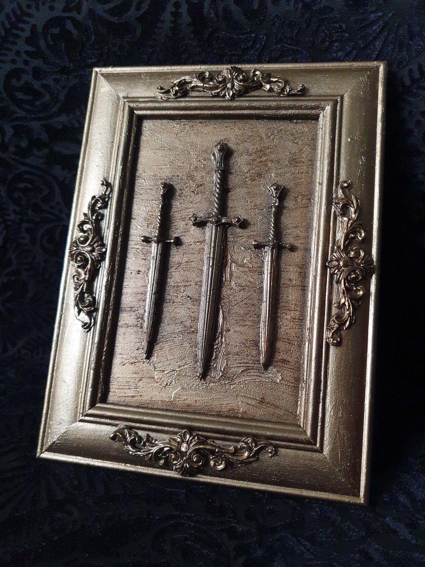 The Three Swords- Medieval Wall Art 15cm x 20cm