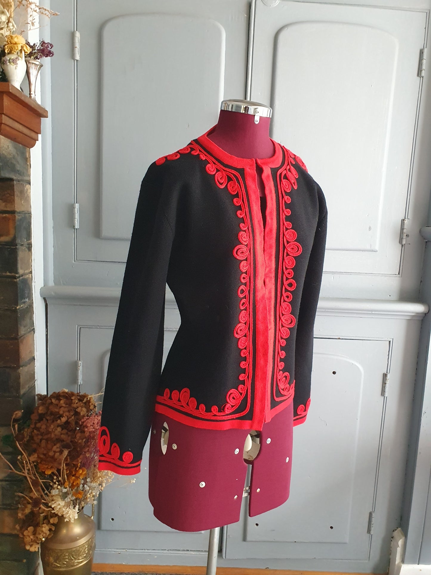 Vintage R.Jay Honey Wool Embroidered Jacket- Size S