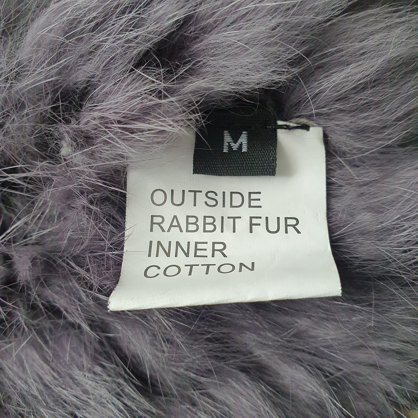 Alexandra Genuine Rabbit Fur Coat – Lilac Size M