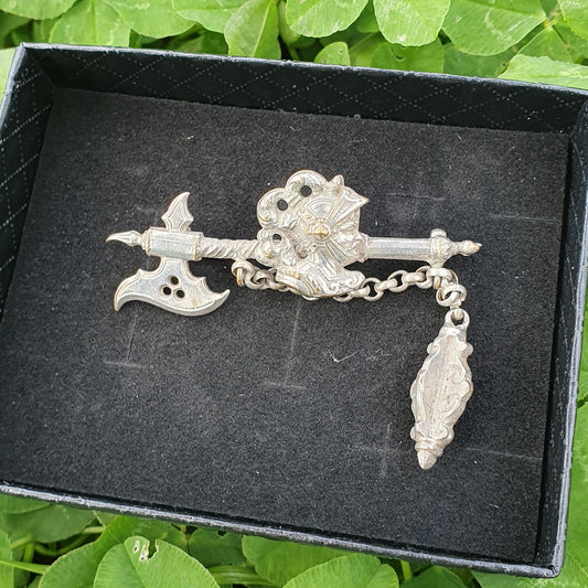 Victorian Knight & Halberd Brooch | c.1890