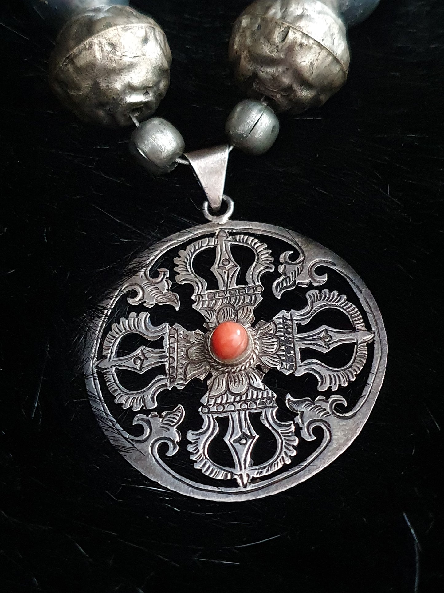 The Vajra — Vintage Tibetan Double Dorje Necklace