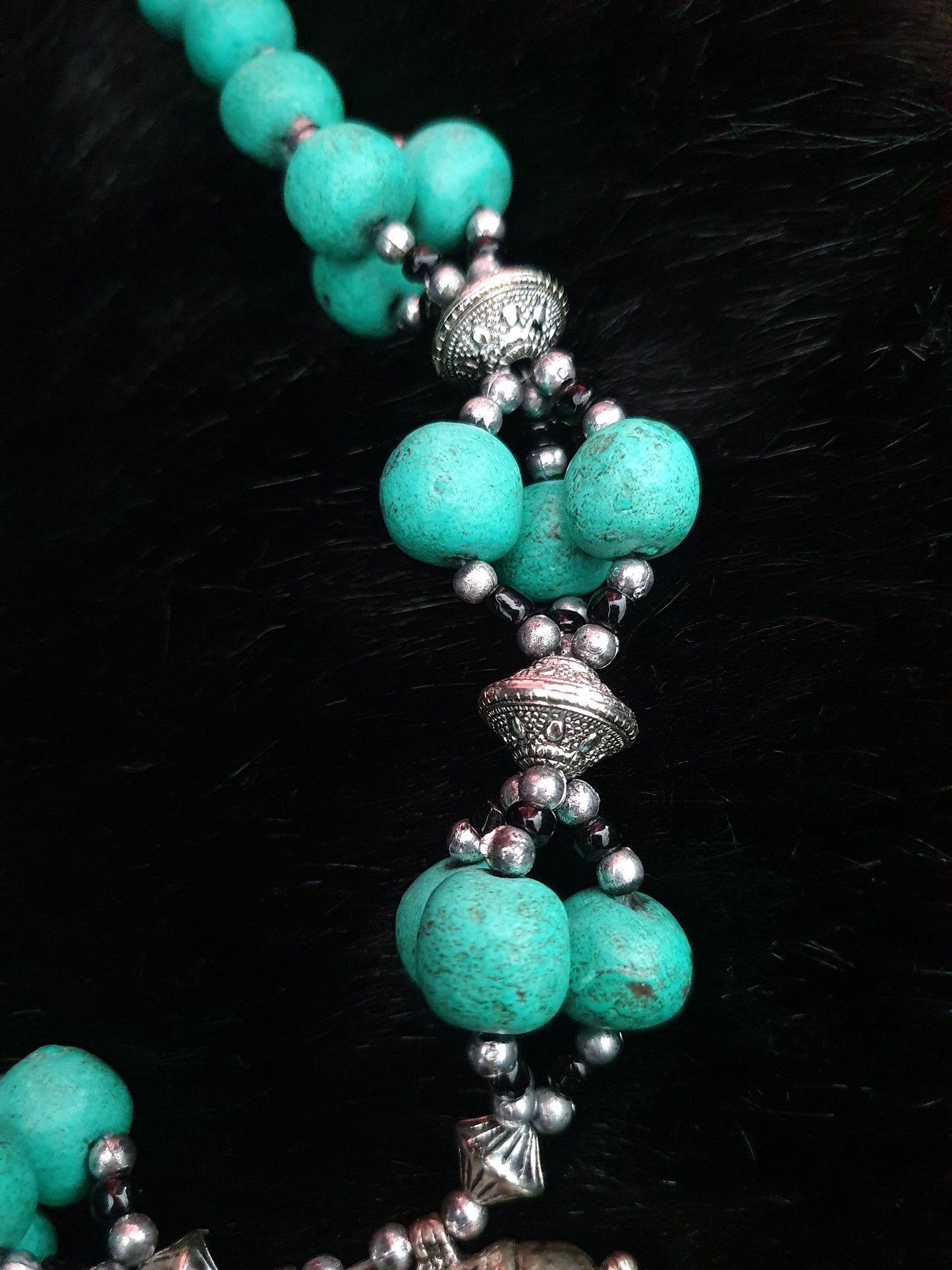 Vintage Himalayan Magnesite Beaded Statement Necklace