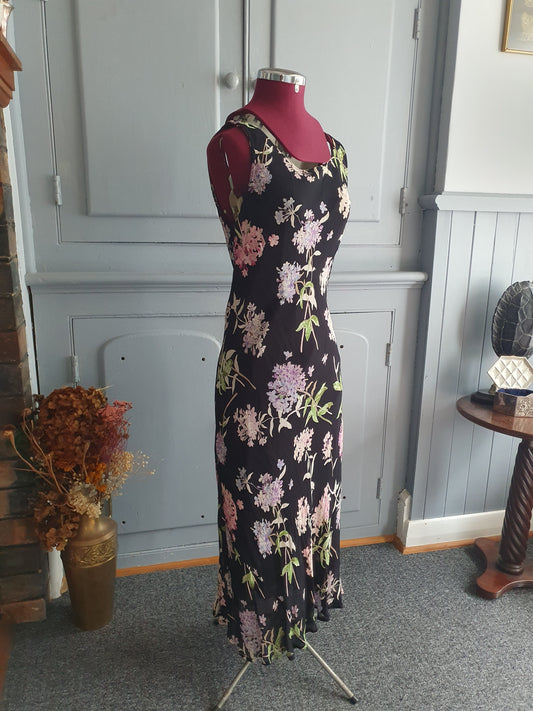 Vintage 1990s SUSSAN Floral Slip Dress- Modern M