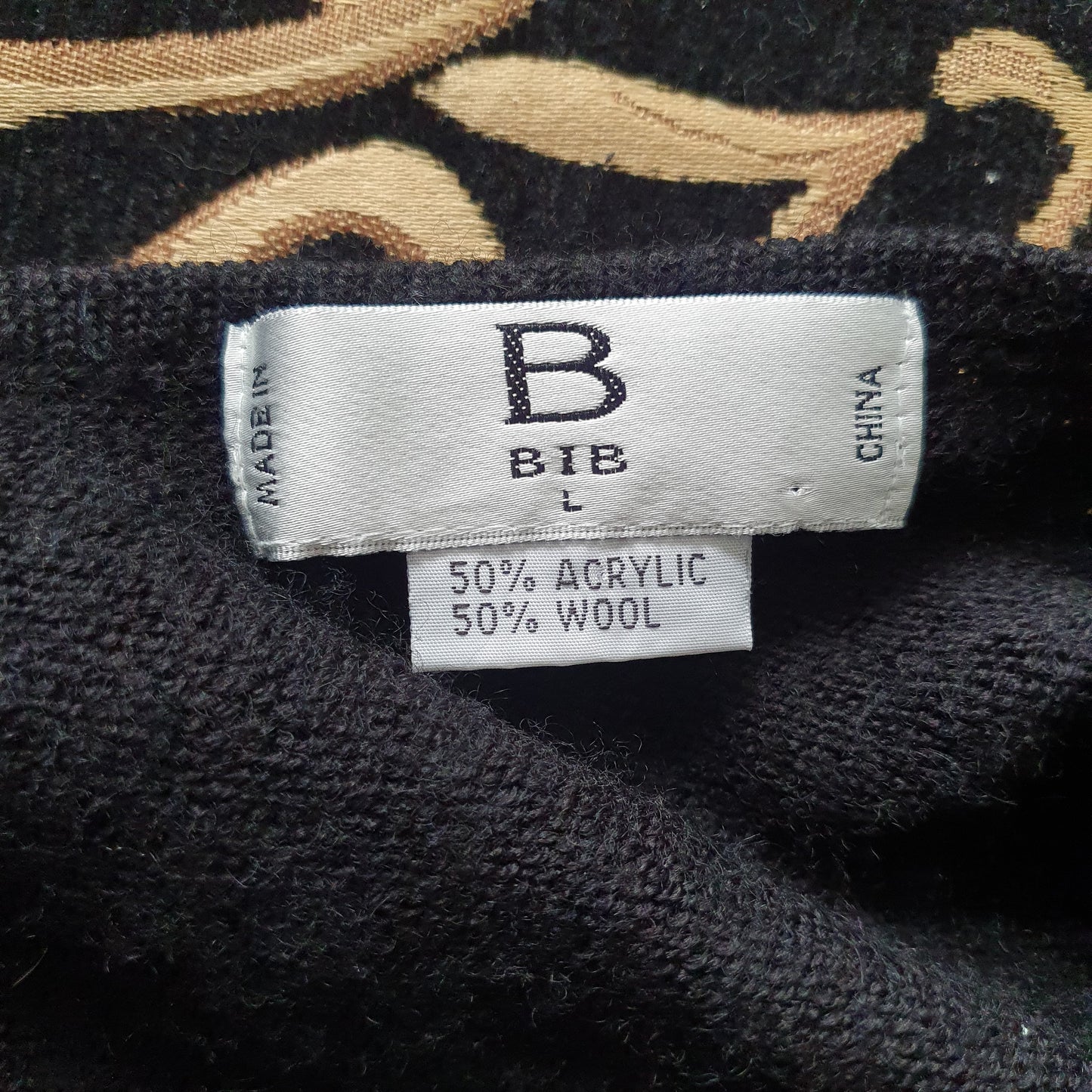 BIB Black Embellished Wool Blend Jumper