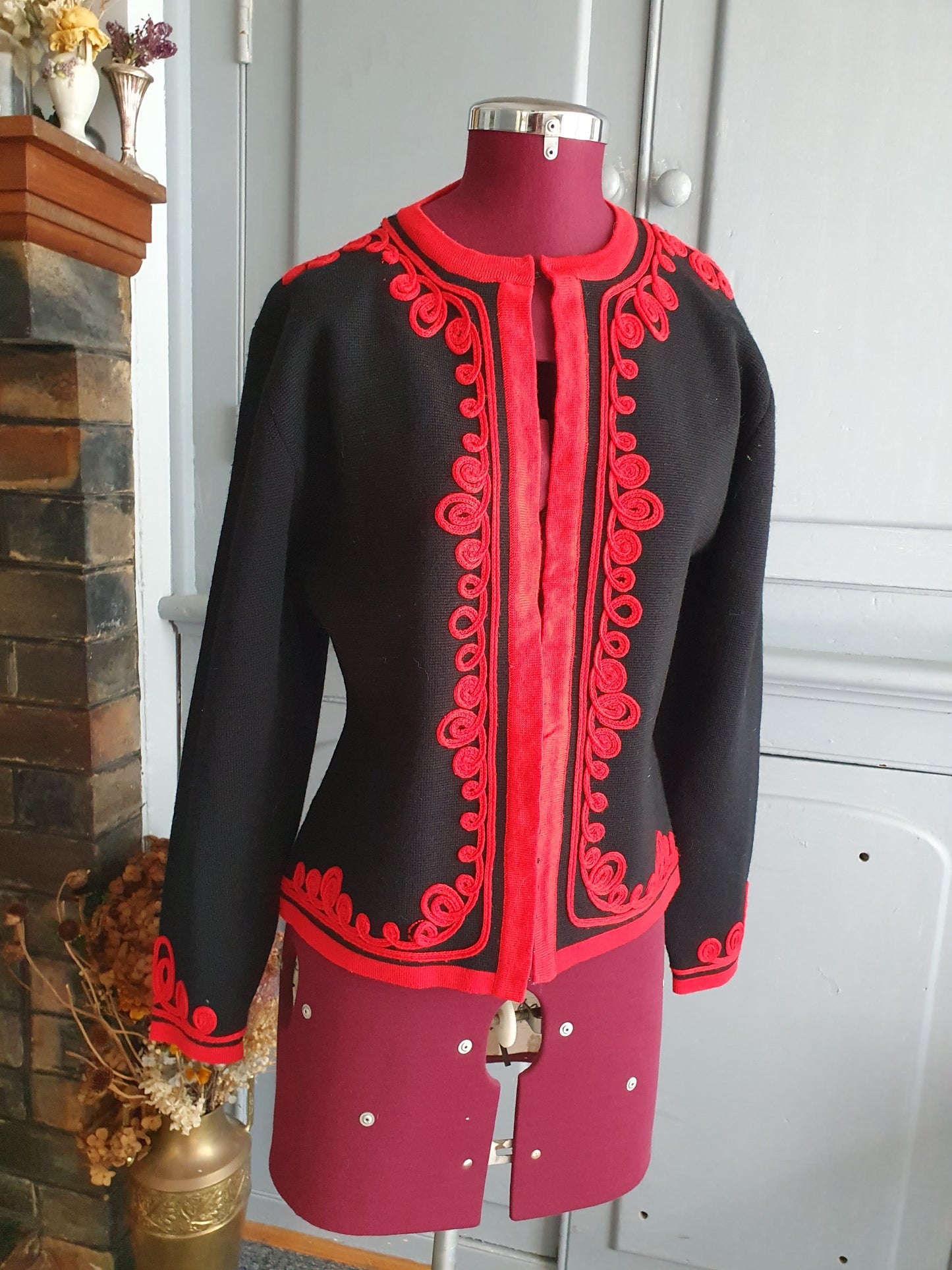 Vintage R.Jay Honey Wool Embroidered Jacket- Size S
