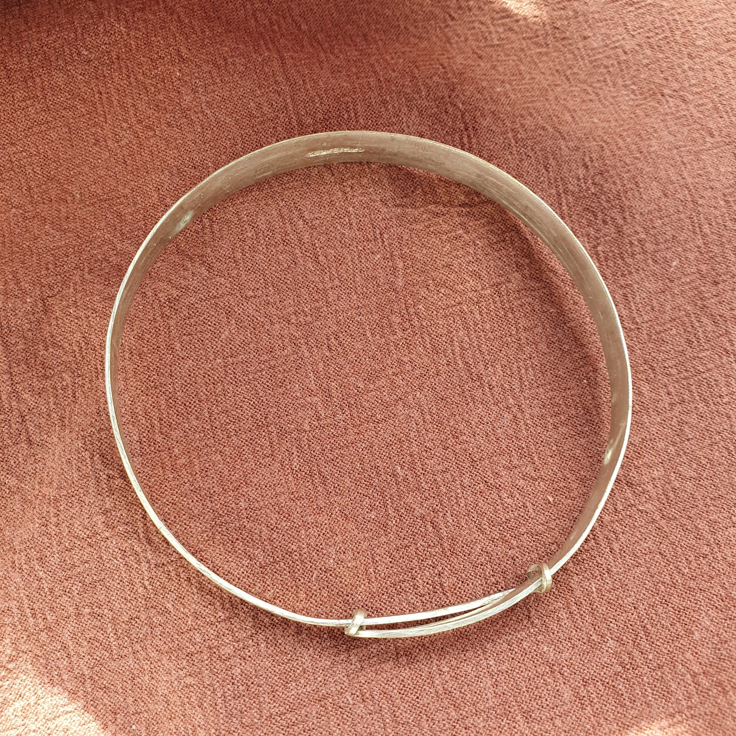 Vintage Sterling Silver Engraved Bird Bangle