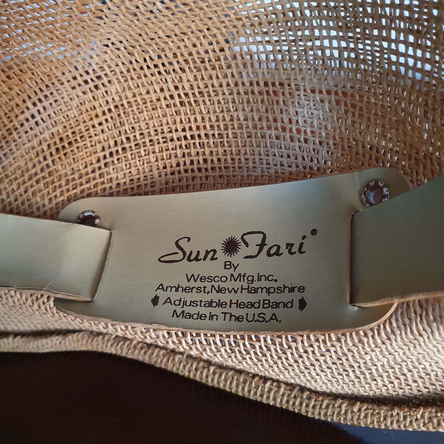 Vintage Sun Fari USA Woven Safari Hat