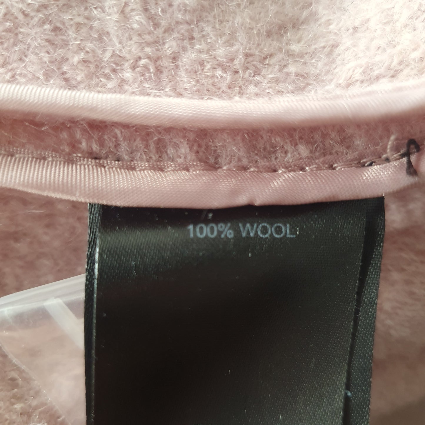 Blush Pink 100% Wool Hooded Coat – Size L